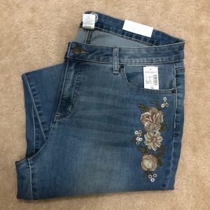 dress barn embroidered jeans